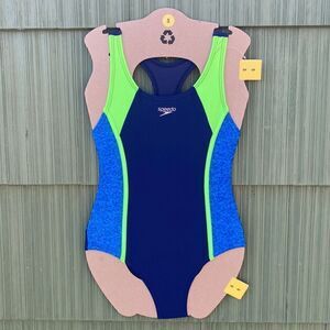 Girls Speedo Swimsuit Bathing Suit One-Piece Size S 7/8